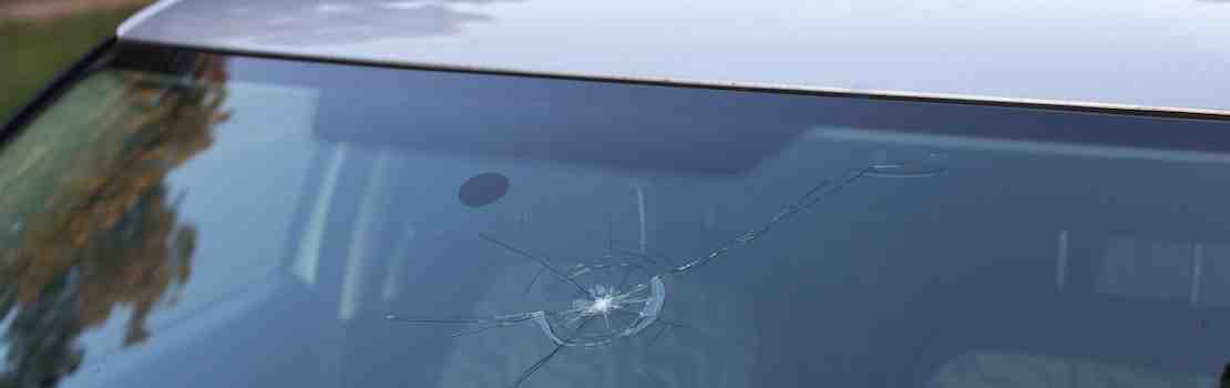 What is a stress crack in a windshield?