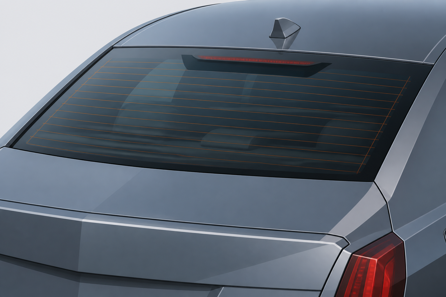 Detail illustration of Back Windshield 2003 Cadillac Cts In Dallas Texas for Dallas drivers