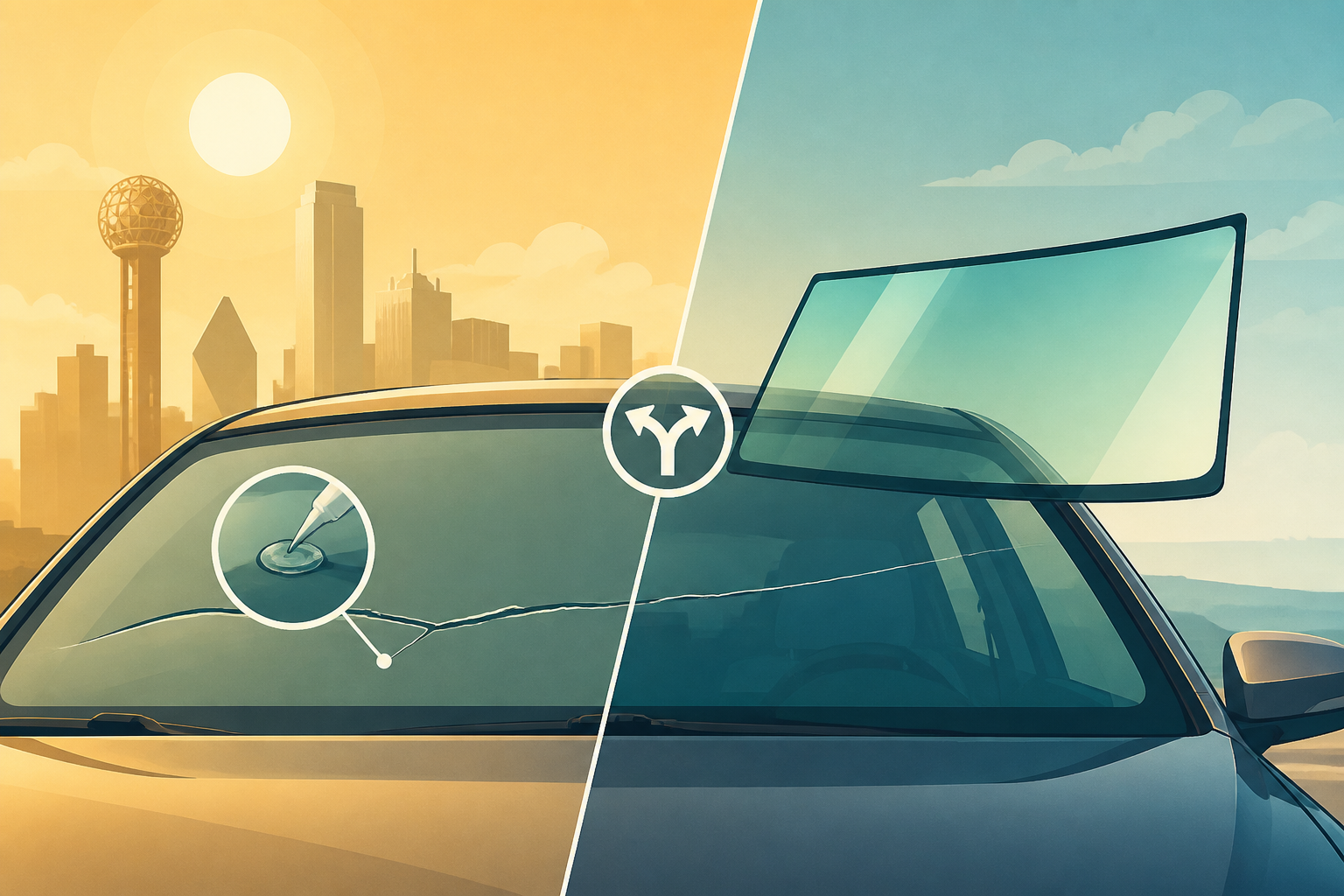 Illustrated guide to Dallas Replace Windshield in Dallas