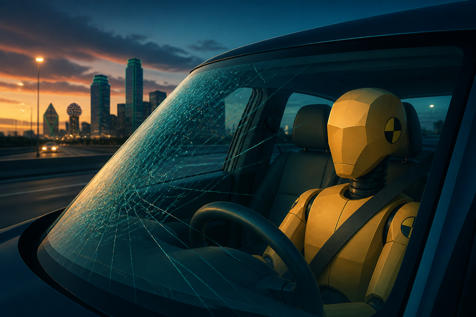 Illustrated guide to Dallas Woman Impales Man In Her Car Windshield in Dallas
