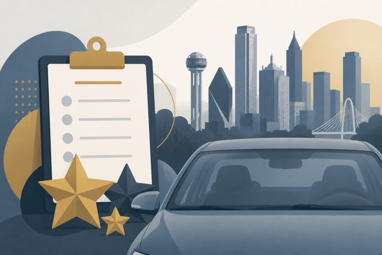 Illustrated guide to rating Dallas windshield replacement shops