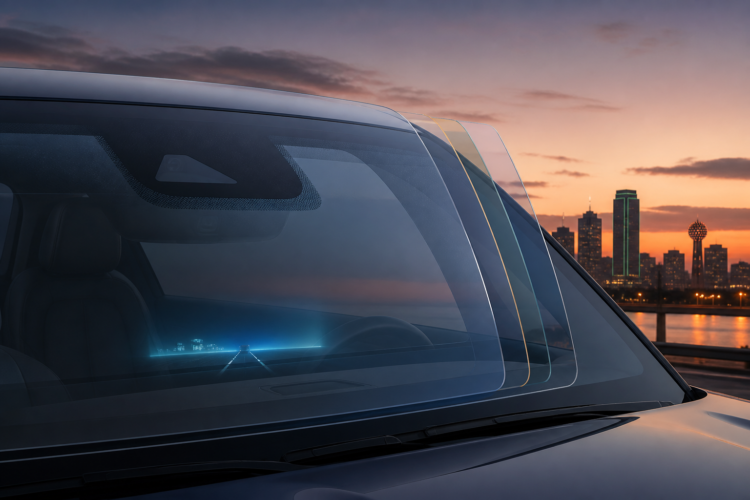 Detail illustration of Windshields Dallas Tx for Dallas drivers